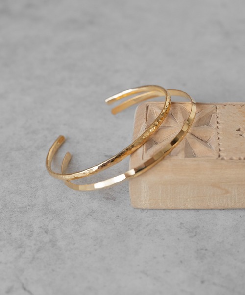 SENTI（センティ） バングル HAMMERED FINE BANGLE GD ハンマード細