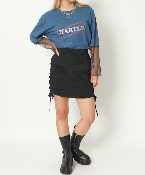 tシャツ ラメチュールシアーロンT レディース tシャツ 袖ラメチュールロンT レディース : ZOZOTOWN Yahoo!店