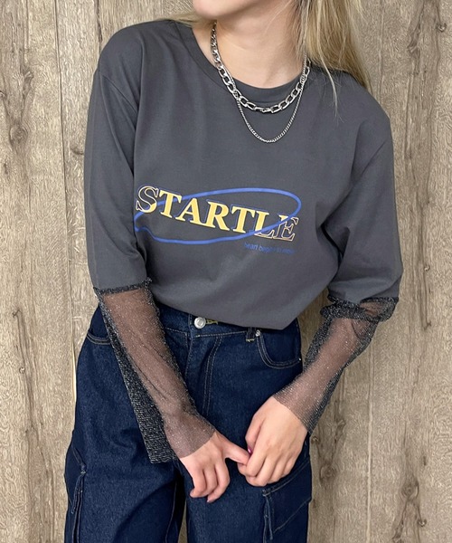 tシャツ 袖ラメチュールロンT レディース : ZOZOTOWN Yahoo!店