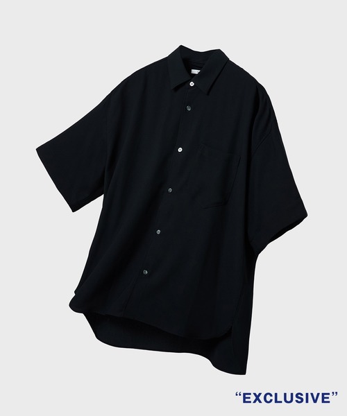 STUDIOUS オーバーサイズ黒シャツ STUDIOUS/ステュディオス】Oversized 4way Shirt/オーバーサイズ
