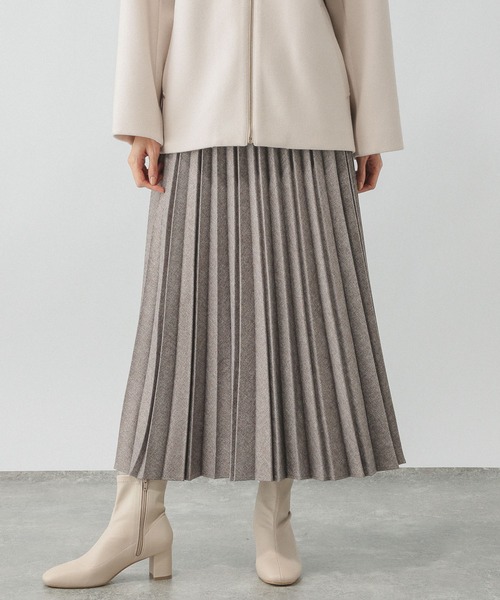 GLOBAL WORK スカート お手入れらくらくプリーツスカート/115671