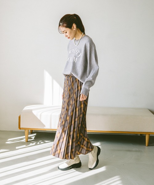 GLOBAL WORK（グローバルワーク） スカート お手入れらくらくプリーツ