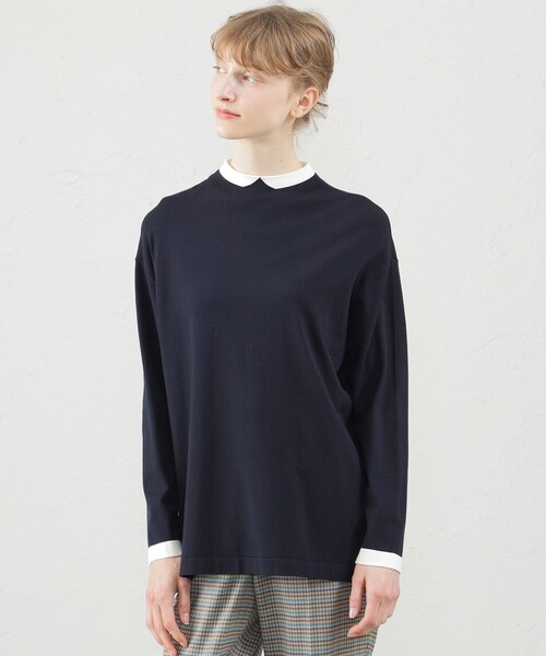 ニット セーター Cleric Collar Knit ワイドフィット レディース