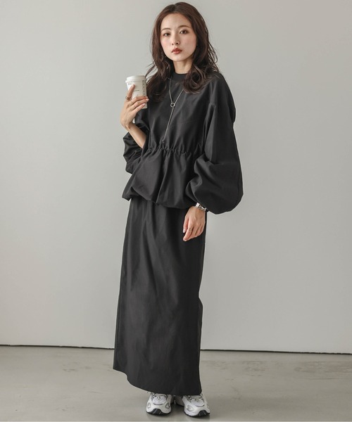 Lajour セットアップ 日本製 前後2wayアシンメトリーセットアップ