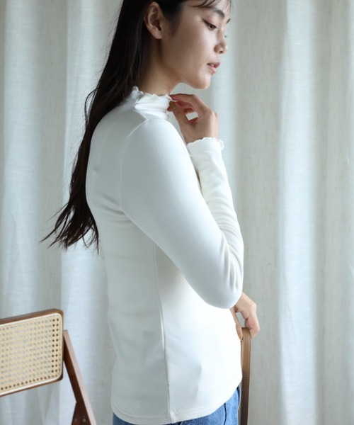 aimoha（アイモハ） tシャツ 「Aimoha」フリル裏起毛インナートップス