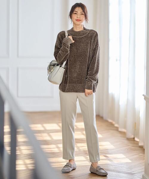 MARK&LONA アーガイルニットセーター（美品） ANY（エニィ） ニット セーター 「洗濯機可」モールニットプルオーバー