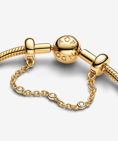 PANDORA（パンドラ） チャーム トリプル クリアー ストーン セーフティ