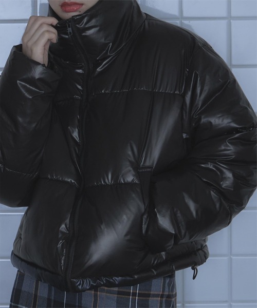 未使用級【ルーニィ】メタリックブルゾン ジップアップショートジャケット Y2K trim_fce_item6678f20a5e85c.jpg