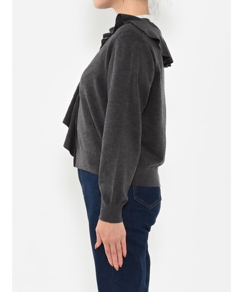 tシャツ アシメラッフルニットカーディガン 「低身長・小柄女性」 レディース tシャツ アシメラッフルニットカーディガン 「低身長・小柄女性