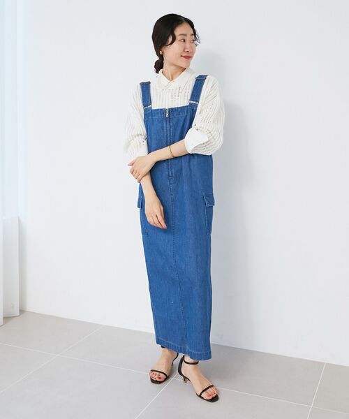 le.coeur blanc（ルクールブラン） ジャンパースカート ヘンプデニム