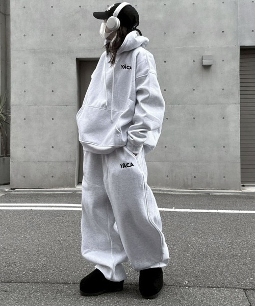 YACA（ヤーカ） パーカー 裏起毛 Embroidery Logo Hoodie/エンブロイ