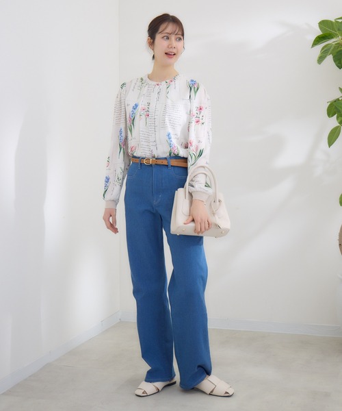 ブラウス シャツ 「KATHARINE ROSS」 KITTE PRINT -切手プリント- ブラウス レディース