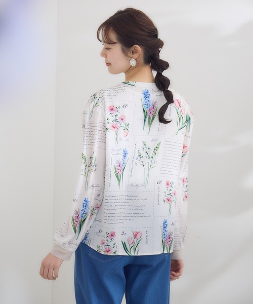 ブラウス シャツ 「KATHARINE ROSS」 KITTE PRINT -切手プリント- ブラウス レディース