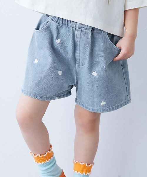 devirock（デビロック） パンツ ハートと花がえらべる 刺繍 デニム