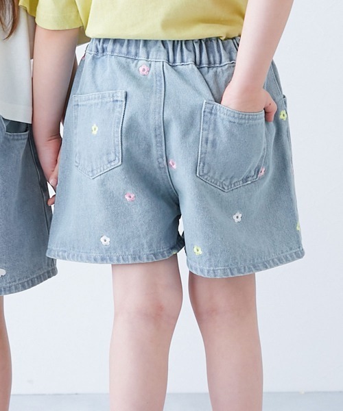 devirock（デビロック） パンツ ハートと花がえらべる 刺繍 デニム