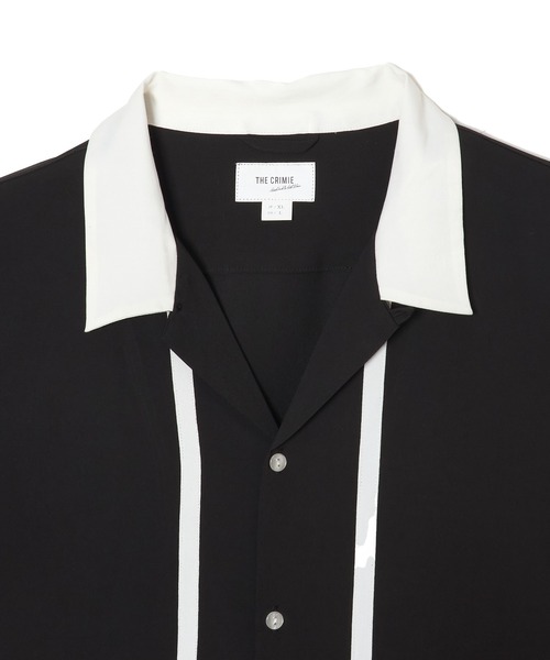 新品未使用　CRIMIE クライミー　ボタンダウンシャツ半袖 CRIMIE シャツ LINE OPEN COLLAR SHORT SLEEVE SHIRT メンズ