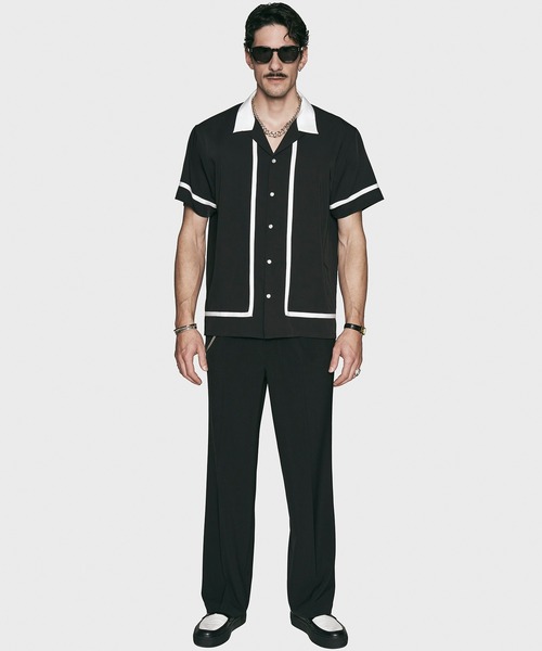 CRIMIE（クライミー） シャツ LINE OPEN COLLAR SHORT SLEEVE SHIRT