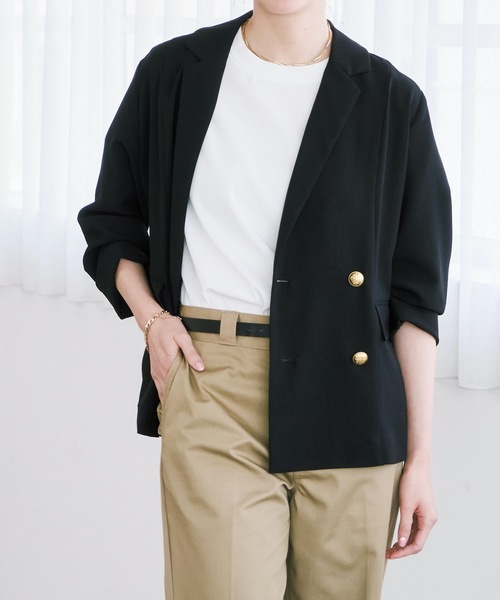 Emma Taylor エマテイラー　リネン　ジャケット　ネイビー Emma Taylor（エマテイラー）の「リネンヴィンテージサマー