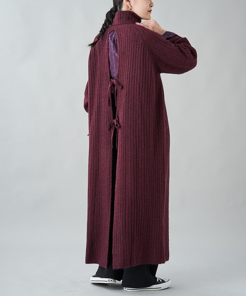 「ear PAPILLONNER」 タートルネックニット FREE バーガンディー レディース_画像3