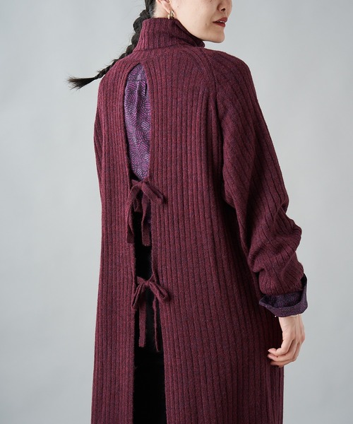 「ear PAPILLONNER」 タートルネックニット FREE バーガンディー レディース_画像5