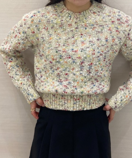 「solleim」 長袖ニット M ピンク レディース_画像2