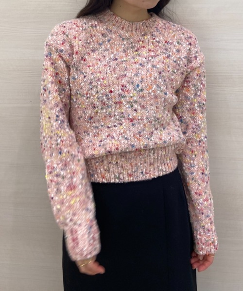 「solleim」 長袖ニット M ピンク レディース_画像7