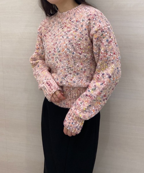 「solleim」 長袖ニット M ピンク レディース_画像8