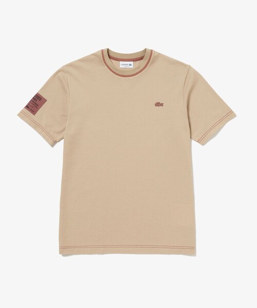 LACOSTE（ラコステ） tシャツ スリーブネームパッチ鹿の子地Tシャツ