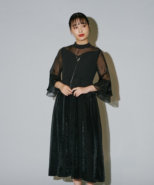 デコルテシアーブラックドレス terrace ドレス デコルテシアーワンピース : ZOZOTOWN Yahoo!店