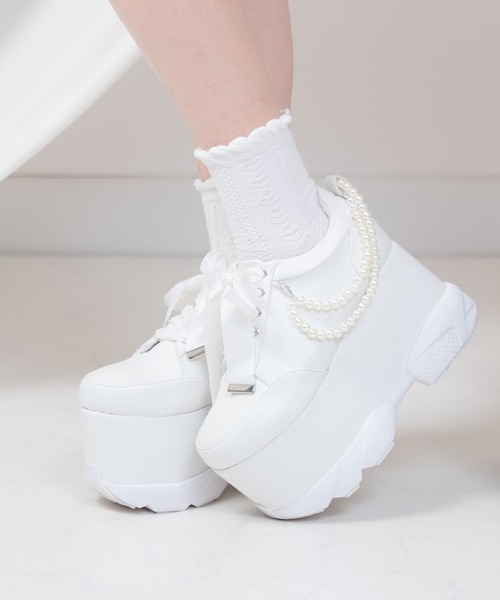 2連パールスニーカーパンプス DearMyLove パンプス 2連パールスニーカーパンプス : ZOZOTOWN
