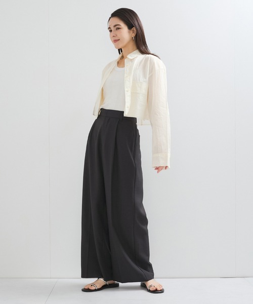 LE CERCLE par rope' ブラウス シャツ コットンオーガンジーショート