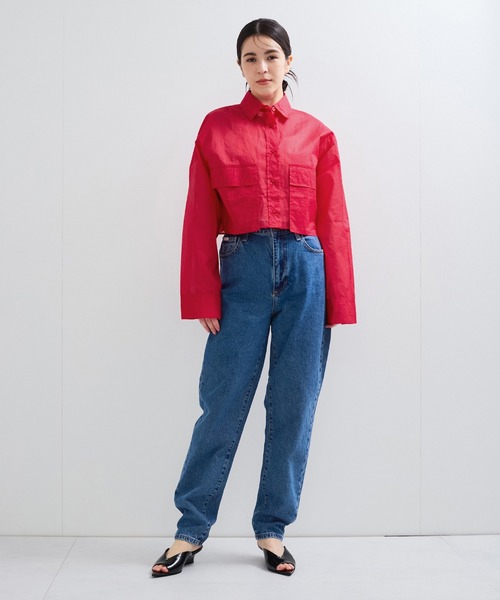 LE CERCLE par rope' ブラウス シャツ コットンオーガンジーショート