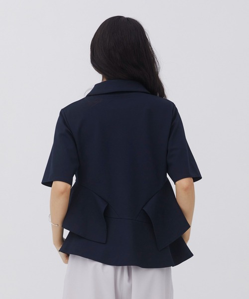 tシャツ 「ZOZO限定！」ペプラムカットトップス｜ウォッシャブル/ストレッチ/半袖/夏服 レディースの画像