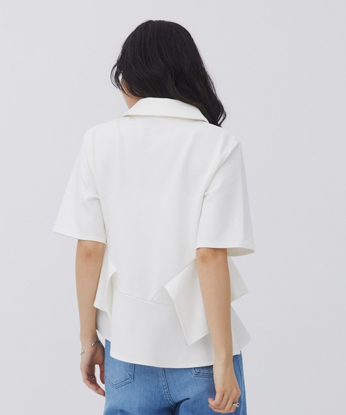tシャツ 「ZOZO限定！」ペプラムカットトップス｜ウォッシャブル/ストレッチ/半袖/夏服 レディースの画像