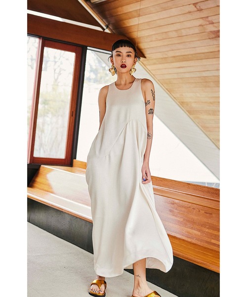 OMMO（オーエムエムオー） ワンピース SATIN DRAPE OP : ZOZOTOWN