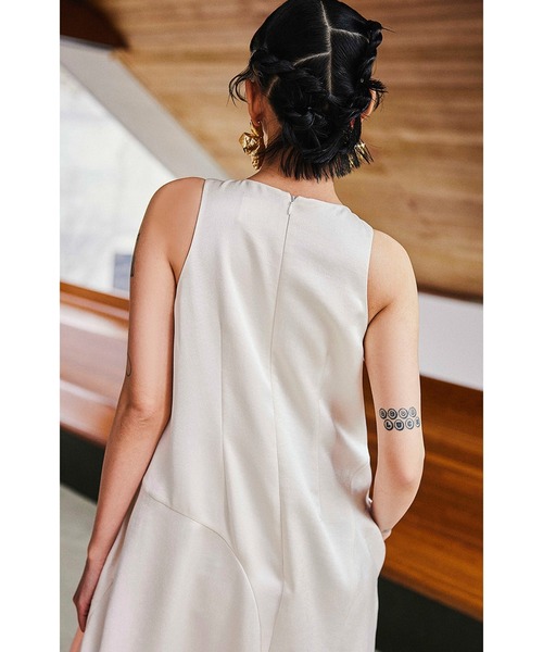 OMMO SATIN DRAPE OP 36 ベージュ OMMO ワンピース SATIN DRAPE OP : ZOZOTOWN Yahoo!店 - 通販