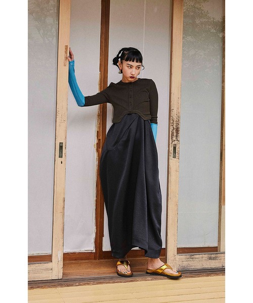 【OMMO】黒ワンピース OMMO ワンピース SATIN DRAPE OP : ZOZOTOWN Yahoo!店 - 通販