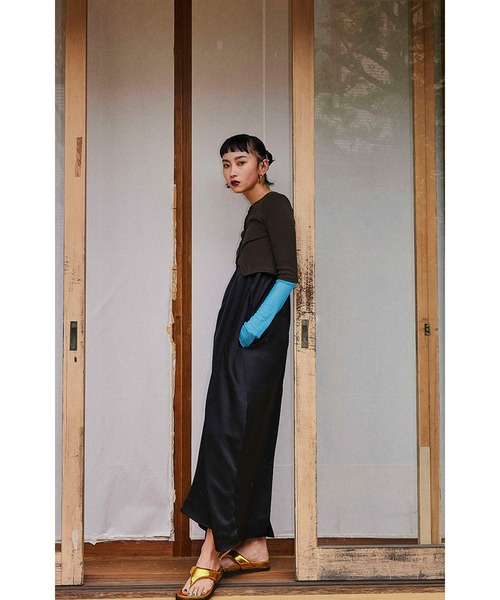 OMMO（オーエムエムオー） ワンピース SATIN DRAPE OP : ZOZOTOWN