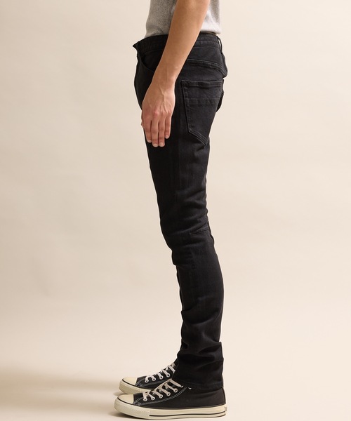 Number (n)ine スキニーブラックデニム チノ トラウザー ジャケット NUMBER (N)INE ジーンズ SKINNY STRETCH BLACK DENIM JEANS OW
