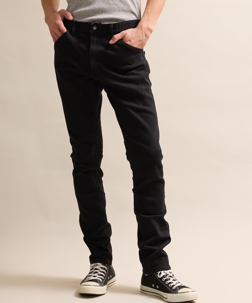 NUMBER (N)INE ジーンズ SKINNY STRETCH BLACK DENIM JEANS OW