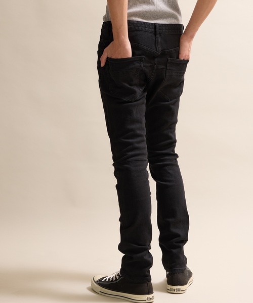 00s NUMBER (N)INE ナンバーナイン 28 スキニーパンツ 黒 SKINNY STRETCH BLACK DENIM JEANS OW / ブラック ストレッチ