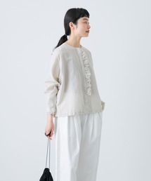ブラウス シャツ コットンリネンワッシャーフリルブラウス レディース｜ZOZOTOWN Yahoo!店