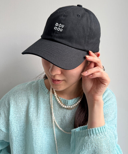 DouDou（ドゥドゥ） キャップ 帽子 DD刺繍キャップ レディース