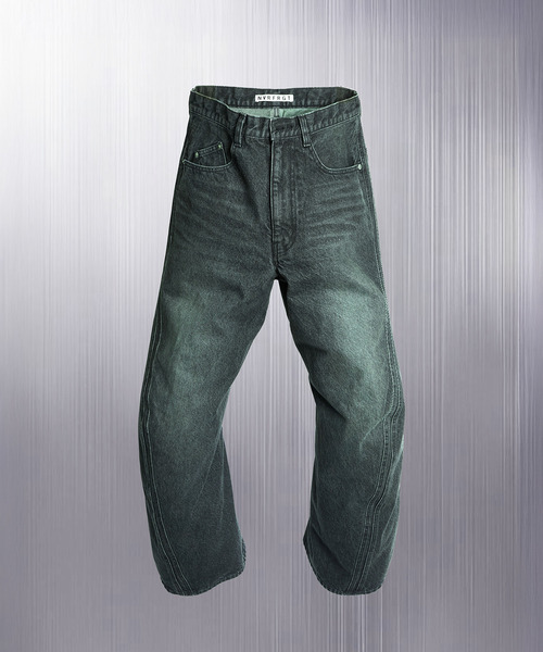 NVRFRGT ジーンズ × WISM別注 3D TWISTED WIDE LEG JEANS メンズ