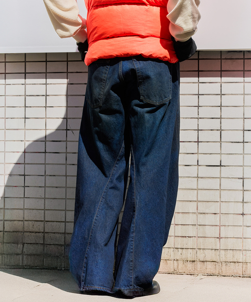 NVRFRGT ジーンズ × WISM別注 3D TWISTED WIDE LEG JEANS メンズ