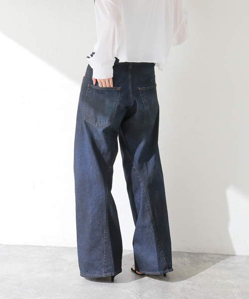 NVRFRGT 3Dデザイン ワイドデニム NVRFRGT - 【25AW】3D ツイステッド ワイド レッグ ジーンズ