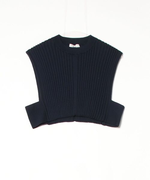 HYKE ハイク　ベスト　ネイビー　ニット　シルク混 HYKE（ハイク） ニットベスト - ネイビー レディース : ZOZOTOWN Yahoo