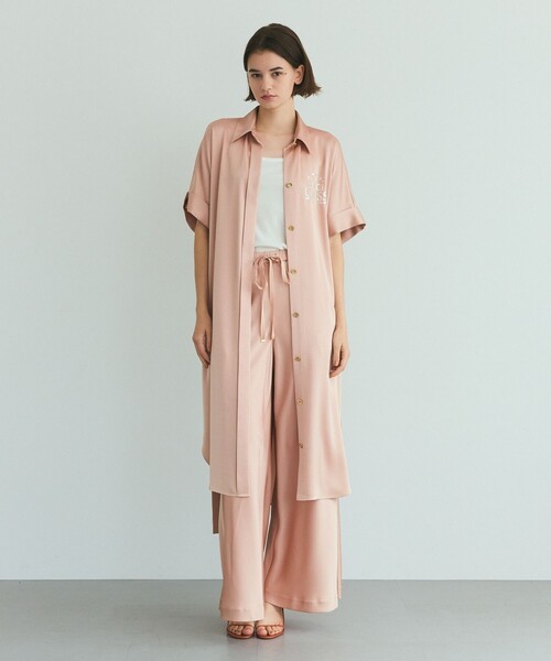 GRACE CLASS シャツワンピース ダブルサテンシャツドレス : ZOZOTOWN