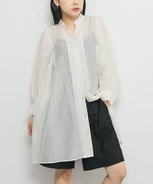 ワンピース ボリュームスリーブストライプミニワンピース｜ZOZOTOWN Yahoo!店