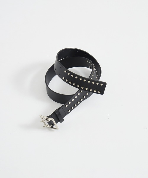 CONZ ベルト DOUBLE PIN BUCKLE STUDS BELT/レザーベルト/スタッズ